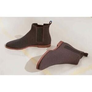 Rothy’s The Merino Ankle Graphite Brown Square Toe Ankle Booties Chelsea 7.5